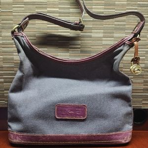 Vintage Dooney & Bourke Canvas Shoulder Bag